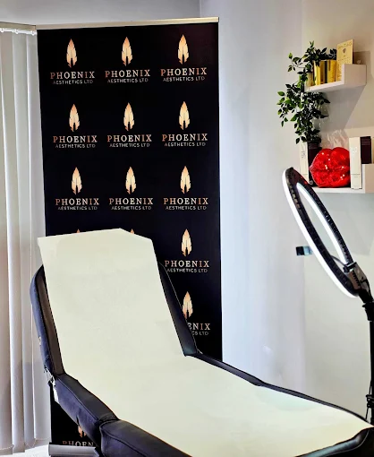 Treatment room interior at Phoenix Aesthetics in Swansea